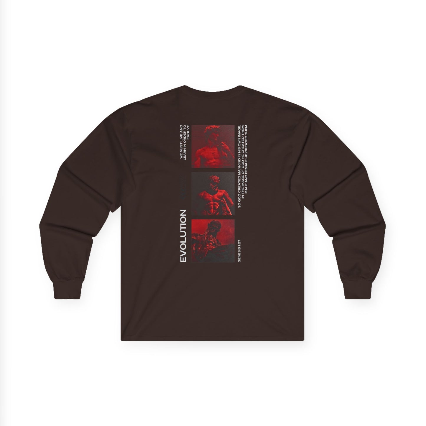 Ultra Cotton Long Sleeve Evolution Graphic Tee